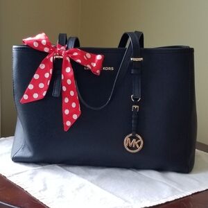 Michael Kors "Jet Set" Travel Saffiano Leather Tote